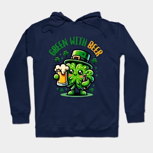 Green with Beer Hoodie